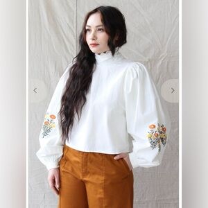 Free People L.F. Markey Meadows Carnation Top.